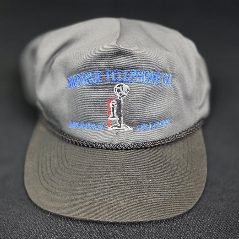 Otto Cap Baseball Hat Snapback Rope Monroe Telephone Co Oregon Embroidered